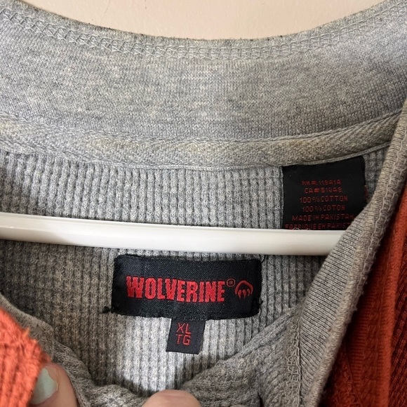Men’s Wolverine 1/4 Button Thermal Henley Cotton Size XL Rugged Outdoor Casual - Picture 12 of 12